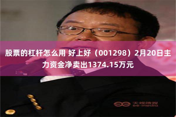 股票的杠杆怎么用 好上好（001298）2月20日主力资金净卖出1374.15万元