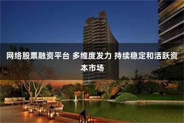 网络股票融资平台 多维度发力 持续稳定和活跃资本市场